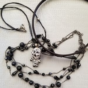 Necklace - Gothic Jewelry Set Choker Necklace and Headband